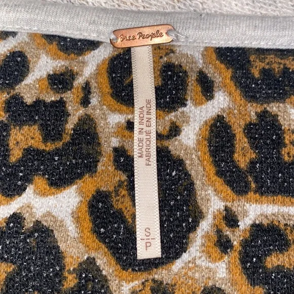 Free People Leopard Print Terry Sweatshirt - Picture 13 of 16